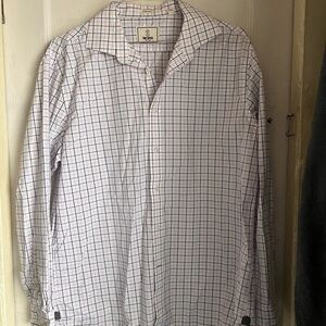 Todd Snyder 100% Cotton Checked Oxford Button Down Shirt Size Large